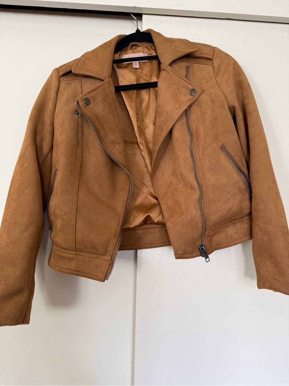 Philosophy Suede Bomber Jacket - Camel Brown